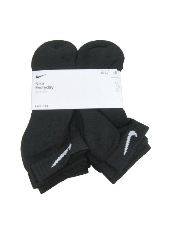 Nike Accessories - Nike Everyday Cushioned Low Socks Black 6 Pack Women's 6-10 / Youth 5Y-7Y NEW